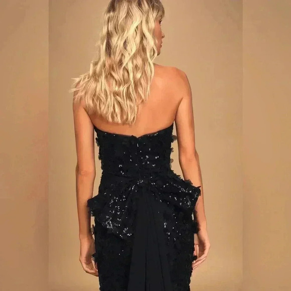 NWT Bariano Meagan White Sequin High-Low Maxi Dress! Size US 2 - Picture 7 of 8